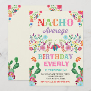 Fiesta Verjaardag Uitnodiging Nacho Gemiddelde Par