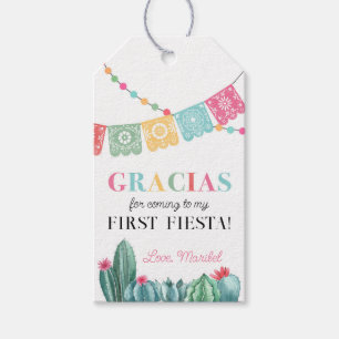 Fiesta verjaardagsfeest gunst Dank u Labels Cadeaulabel