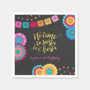 Fiesta verjaardagsfeest servet Geen tijd om siësta