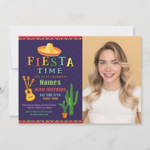 Fiesta Verjaardagsfeest Uitnodigen Mexicaans Pet M Kaart