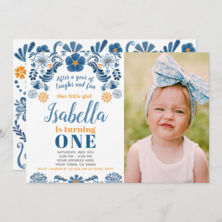 Fiesta verjaardagsuitnodiging met uw foto kaart