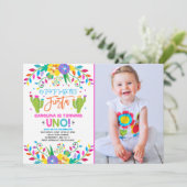 Fiesta verjaardagsuitnodiging Mexicaanse verjaarda Kaart (Staand voorkant)