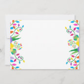 Fiesta verjaardagsuitnodiging Mexicaanse verjaarda Kaart (Achterkant)