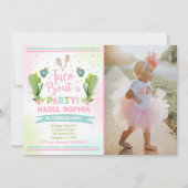 Fiesta verjaardagsuitnodiging Taco over een feest Kaart (Voorkant)