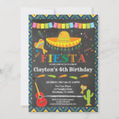 Fiesta-verjaardagsuitnodiging voor jongen of kind kaart (Voorkant)