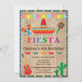 Fiesta-verjaardagsuitnodiging voor jongen of kind. kaart (Voorkant)
