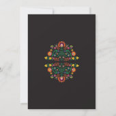 Fiesta Verloving Mexican Pattern Wedding Invites Kaart (Achterkant)