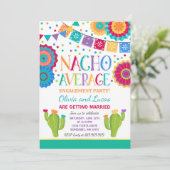 Fiesta verlovingsfeest uitnodiging Nacho gemiddeld (Staand voorkant)