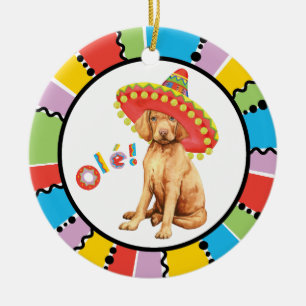 Fiesta Vizsla Ceramic Ornament