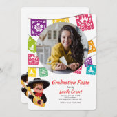 Fiesta Vlaggen Foto Uitnodiging (Voorkant / Achterkant)