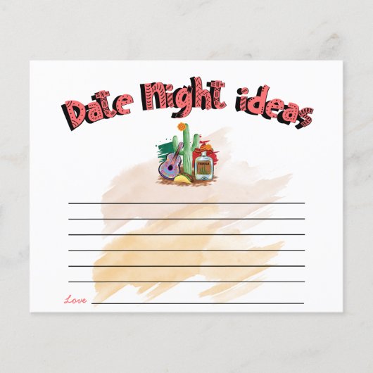 Fiesta | VRIJGEZELLENFEEST WATERVERF | Datum nacht (Voorkant)