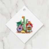 Fiesta | Watercolor Bruiloft Feest  Bedankjes Labels (Achterkant)