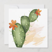 Fiesta | Waterverf Bridal Shower Invitation Kaart (Achterkant)