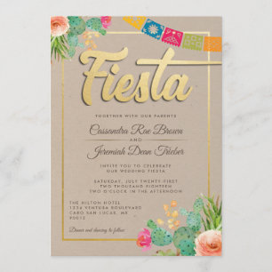Fiesta Wedding Invitation Kaart