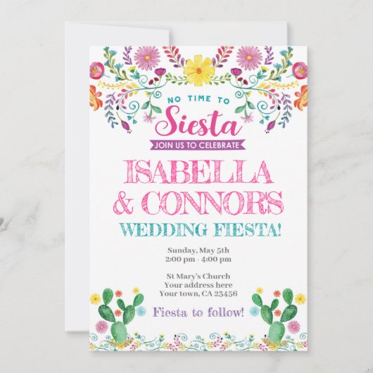Fiesta Wedding Kaart (Voorkant)