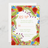 Fiesta Wedding RSVP Kaart (Voorkant / Achterkant)