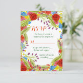 Fiesta Wedding RSVP Kaartje (Staand voorkant)
