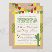 Fiesta Wedding shower Invitation Couples (Devant / Derrière)
