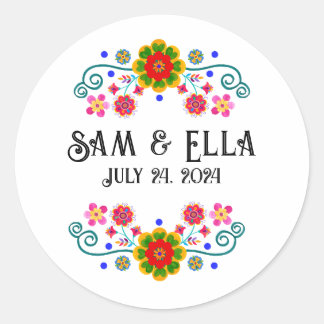 Fiesta Wedding Stickers - Aanpassen voor je evenem