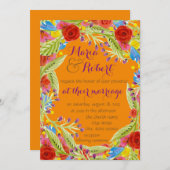 Fiesta Wedding Tangerine Kaart (Voorkant / Achterkant)