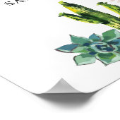 Fiesta Welkom Poster Trouwen Mexico Cactus Poster (Hoek)