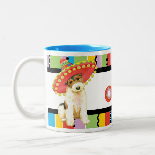 Fiesta Wire Fox Terrier Tweekleurige Koffiemok