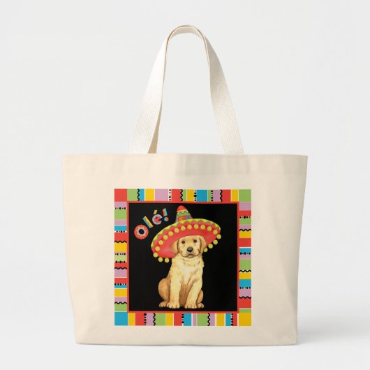 Fiesta Yellow Lab Grote Tote Bag (Voorkant)