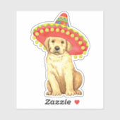 Fiesta Yellow Lab Vinyl Sticker (Vel)