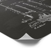  fiets 1891-patentkunst - Chalkboard Poster (Hoek)