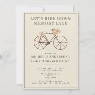  Fiets 50e Verjaardagsfeest Kaart