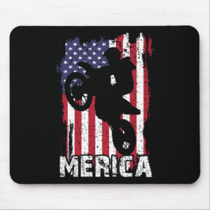 Fiets Amerikaanse vlag Merica Motocross 4 juli Bo Muismat