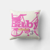  fiets Baby roze Baby piloot Kussen (Achterkant)