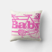  fiets Baby roze Baby piloot Kussen (Achterkant)