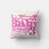  fiets Baby roze Baby piloot Kussen (Voorkant)
