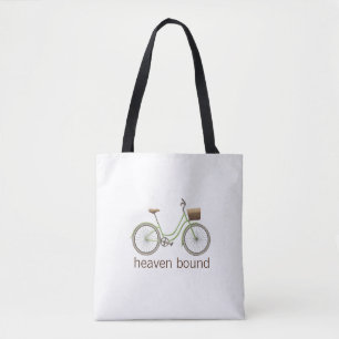 fiets, ballonnen en bloemen draagtas