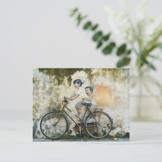 fiets briefkaart (Staand voorkant)