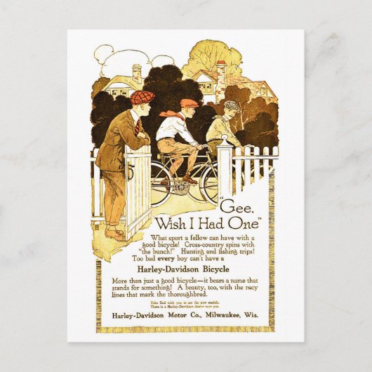 fiets briefkaart (Voorkant)