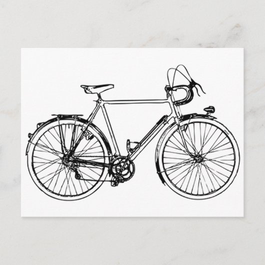 fiets briefkaart (Voorkant)