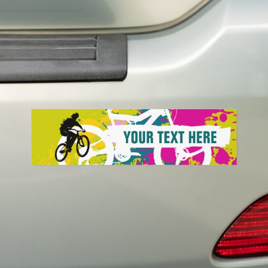 fiets bumpersticker (Op auto)