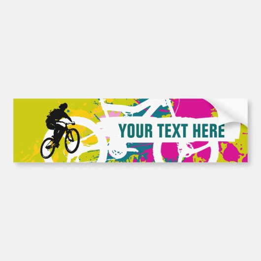 fiets bumpersticker (Voorkant)