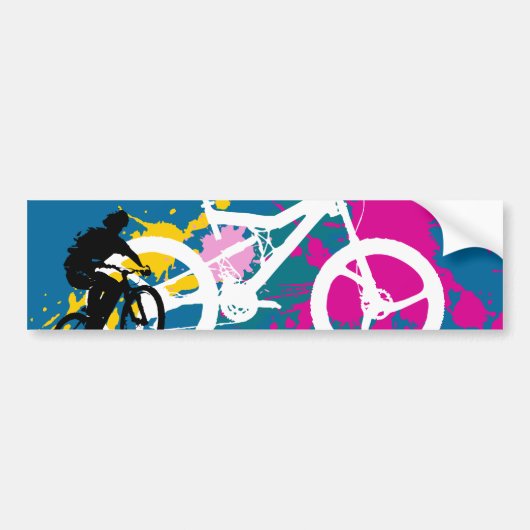 fiets bumpersticker (Voorkant)
