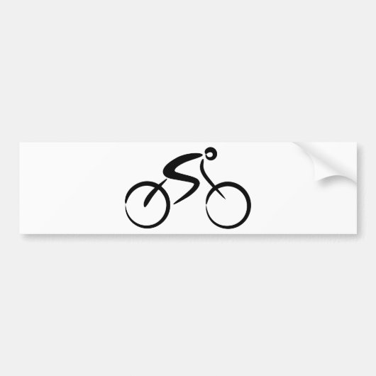 fiets bumpersticker (Voorkant)
