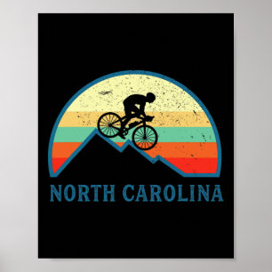 Fiets Carolina North Mountainbiken Retro Mtb Berg Poster