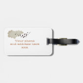 Fiets Cartoon Funny Face Foto Naam Bagagelabel (Achterkant horizontaal)