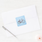 Fiets-cliparts Vierkante Sticker (Envelop)