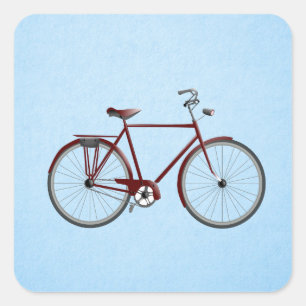 Fiets-cliparts Vierkante Sticker
