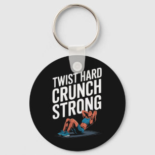Fiets Crunch Oefening Bodybuilding Fitness Work Sleutelhanger