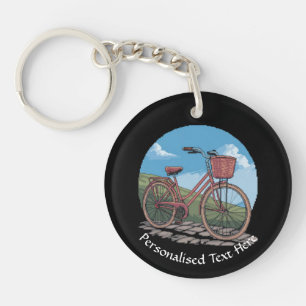 Fiets Custom Naam Sleutelhanger