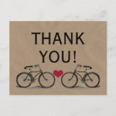 fiets Dank u bruiloft Briefkaarten (Voorkant)