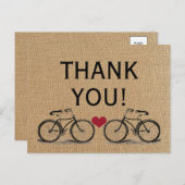 fiets Dank u bruiloft Briefkaarten (Voorkant / Achterkant)